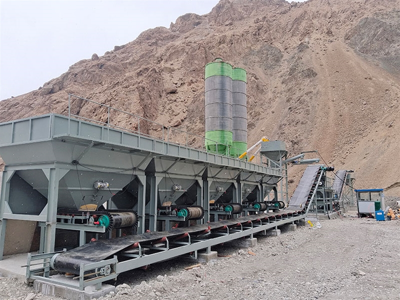 WDJ700型穩(wěn)定土拌合站配水泥二次計(jì)量過渡倉