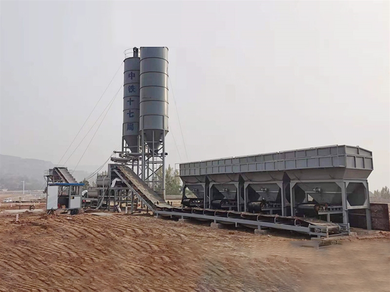 WDJ800型疊加式水穩(wěn)拌合站配立式水泥倉(cāng)